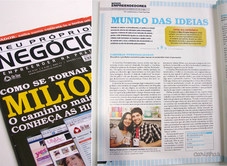 Carinhas na Revista Meu Próprio Negócio
