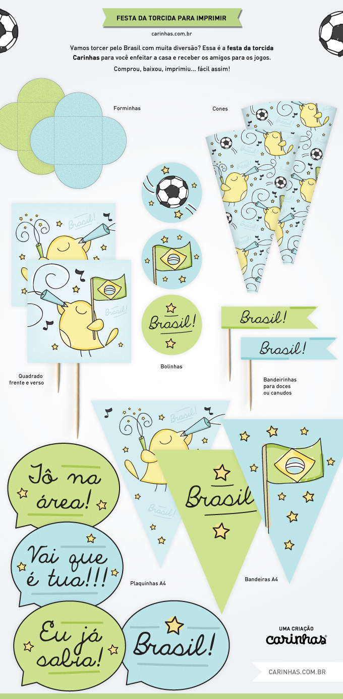 Festa digital para torcer pelo brasil