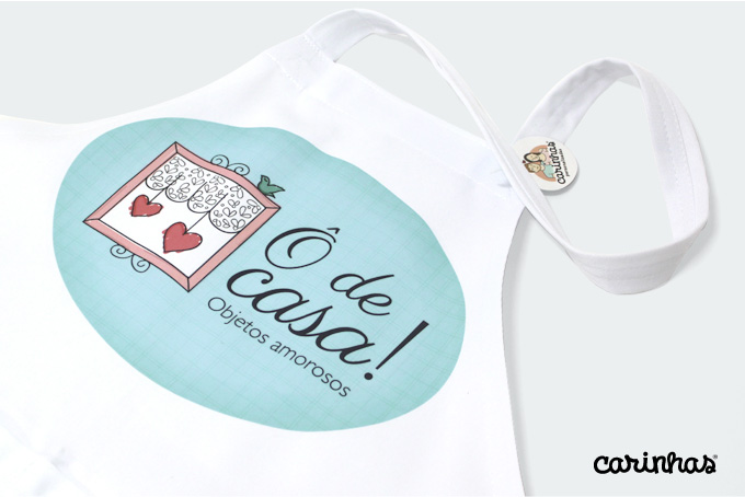 Avental personalizado com a marca Ô de Casa! aplicada