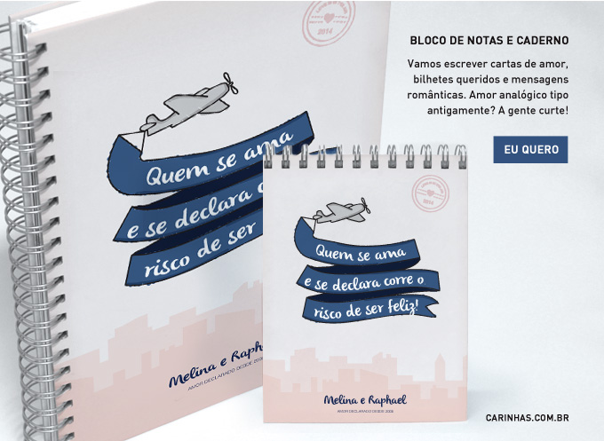 Presentes criativos para o Dia dos Namorados: caderno e bloco de notas