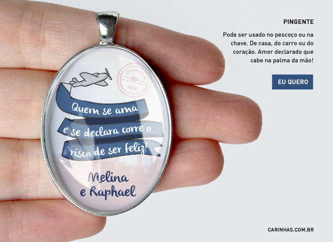 Presentes criativos para o Dia dos Namorados: pingente ou chaveiro
